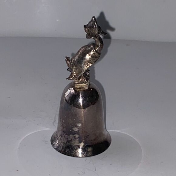 New England Collectors Bell Beatrix Potter Jemima Puddleduck Silver Plate - Picture 7 of 9